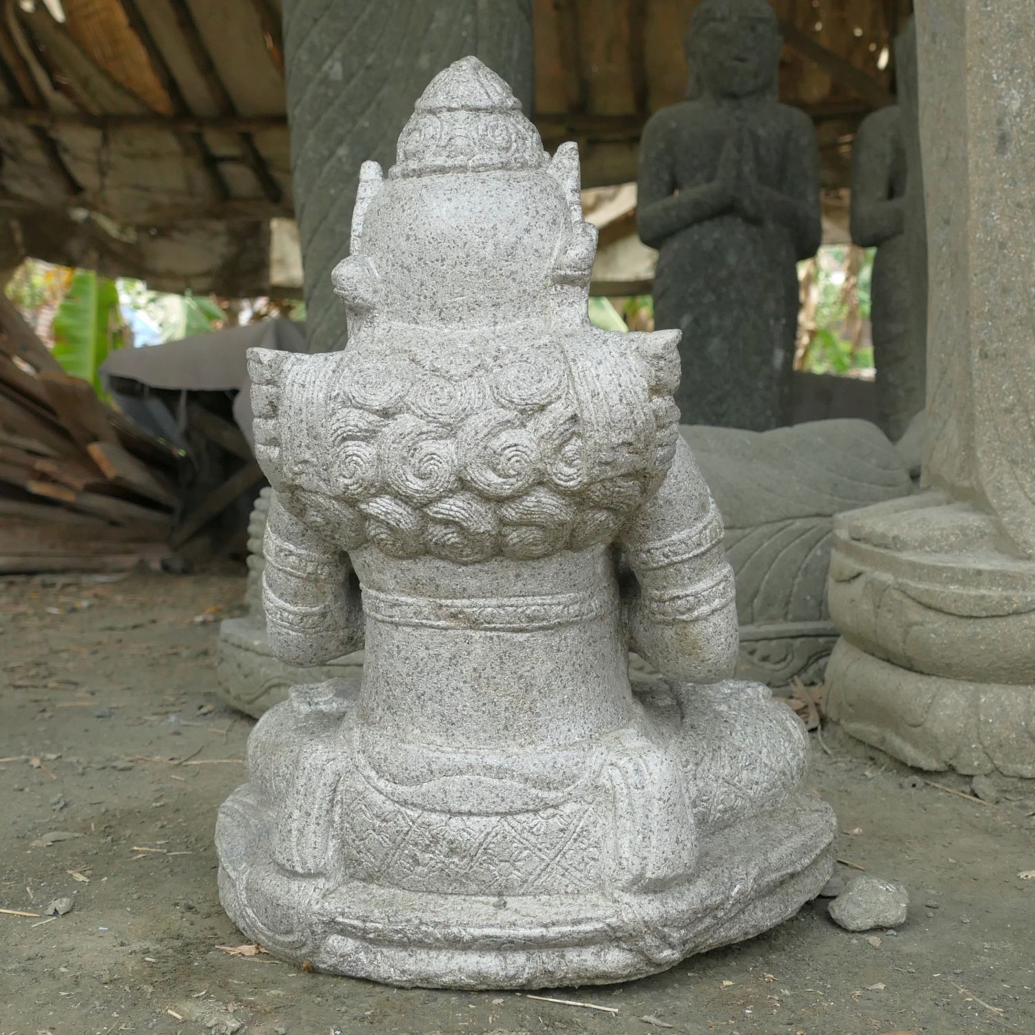  Product image 5 of the product “Seated Dewi Sri, position chakra turning the wheel, about 48cm height ”